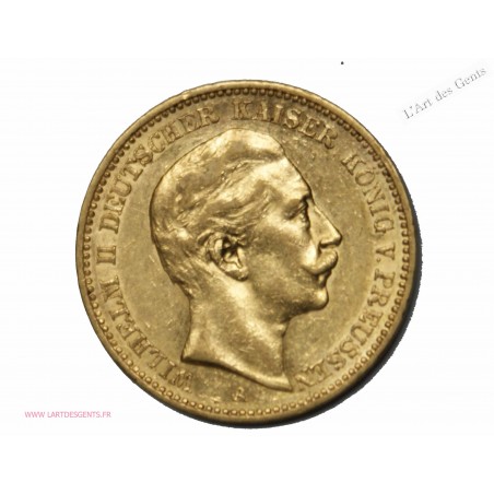 20 mark or 1898 Prusse WILHELM II, lartdesgents.fr