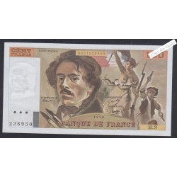 100 Francs Delacroix - H.3 228950 - 1978 - Fay.68.03 - Neuf -  lartdesgents.fr