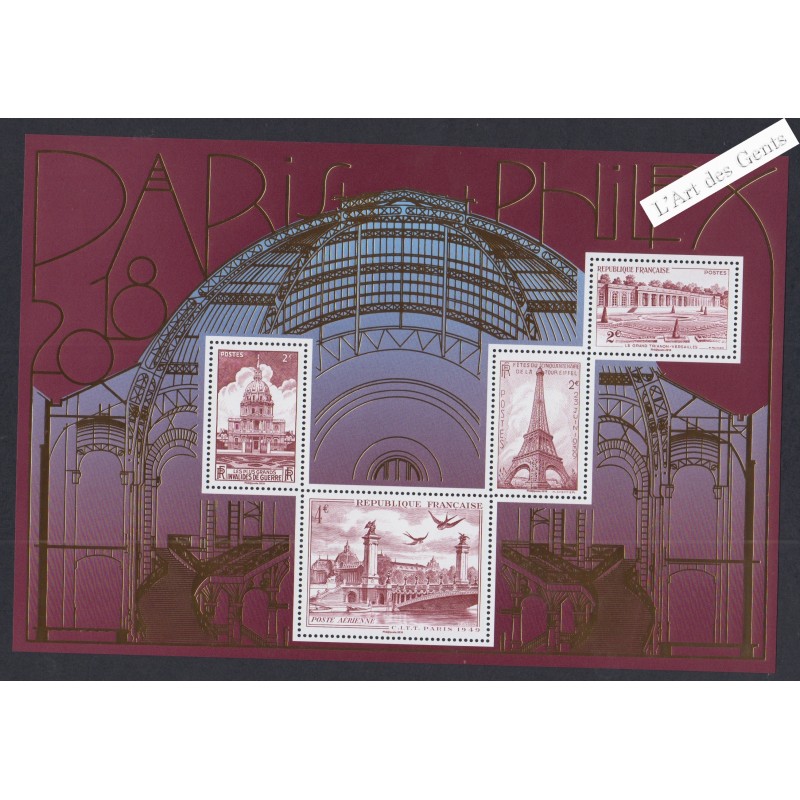 Feuillet  F5222 - PARIS PHILEX 2018 - Neuf** - lartdesgents.fr
