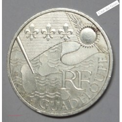 10 euros 2010 argent Guadeloupe -  lartdesgents.fr