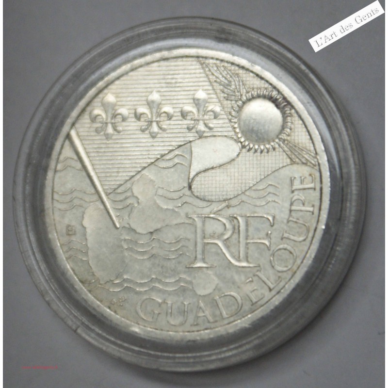 10 euros 2010 argent Guadeloupe -  lartdesgents.fr