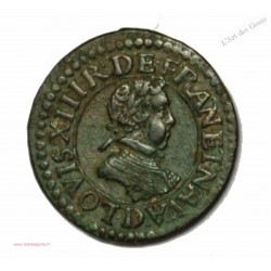 Louis XIII 1618/7 D Lyon Double tournois TTB. R3-  lartdesgents.fr