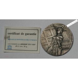 Médaille argent Unesco 1977 Grèce -  lartdesgents.fr