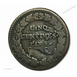 Dupré - 5 centimes D Lyon refrappe du 1 décime -  lartdesgents.fr