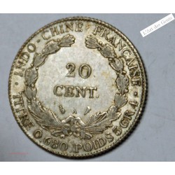 Indochine Française 20 cent 1923 argent, lartdesgents.fr