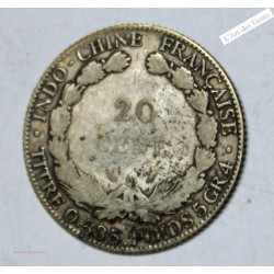 Indochine Française 20 cent 1911 argent, lartdesgents.fr