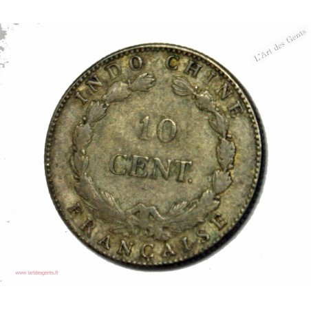 Indochine Française, 10 cent 1920 argent 3 grs TB+, lartdesgents.fr
