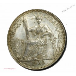 Indochine Française 10 cent 1923 argent SUP+, lartdesgents.fr