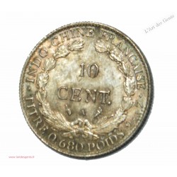 Indochine Française 10 cent 1923 argent SUP+, lartdesgents.fr