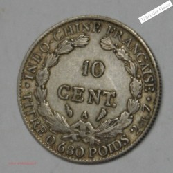 Indochine Française 10 cent 1922 argent TB, lartdesgents.fr