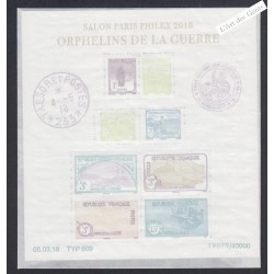 Feuillet  F5226 - Orphelins de guerre - Année 2018 - Neuf** - lartdesgents.fr