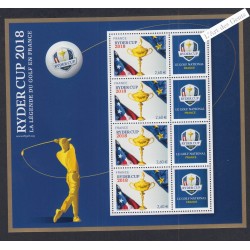 Bloc Feuillet  BF144 - Ryder Cup Bleu - Année 2018 - Neuf** - lartdesgents.fr