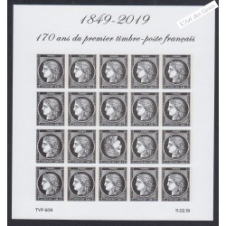 Bloc Feuillet F5305 - Cérès - 170 ans du premier timbre Français - Année 2019 - Neuf** - lartdesgents.fr