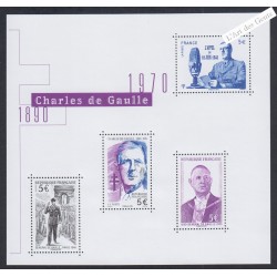 Bloc Feuillet n° F5446 - Charles de Gaulles - 2020 - Neuf** - lartdesgents.fr
