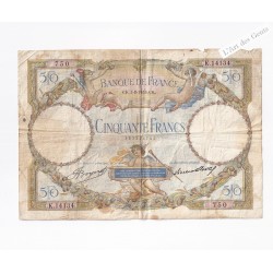 billet 50 francs LOM 03-08-1933 K.14134 750 TB, lartdesgents.fr