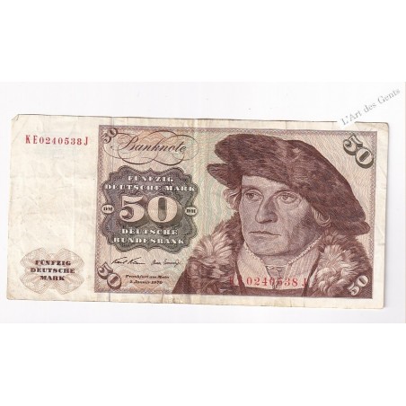 billet d'Allemagne 50 Mark 1977 KE0240538J, lartdesgents.fr