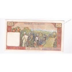 billet du Maroc 10 dirhams 1969 SUP+ C.58 98600, lartdesgents.fr