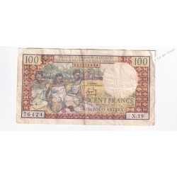 Billet Madagascar 100 Francs 1966 - X.19 76424 -  lartdesgents.fr