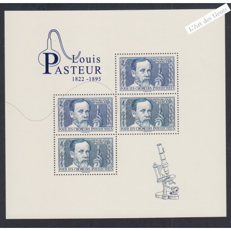 Bloc Feuillet n° F5599 - Louis Pasteur - 2022 - Neuf** - lartdesgents.fr