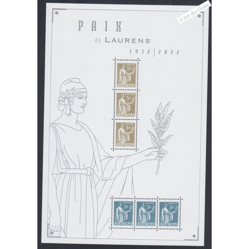 Bloc Feuillet n° F5633 - Paix de Laurens - 2022 - Neuf** - lartdesgents.fr