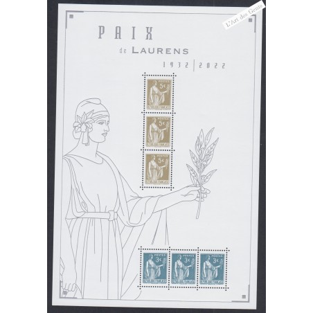 Bloc Feuillet n° F5633 - Paix de Laurens - 2022 - Neuf** - lartdesgents.fr