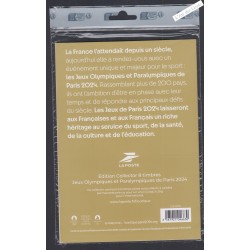 Collector 8 Timbres Jeux olympiques et Paralympiques Paris 2024 Blister Neuf** lartdesgents.fr