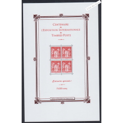Bloc Spécial "Centenaire de l'expo internationale de timbre poste" Neuf** lartdesgents