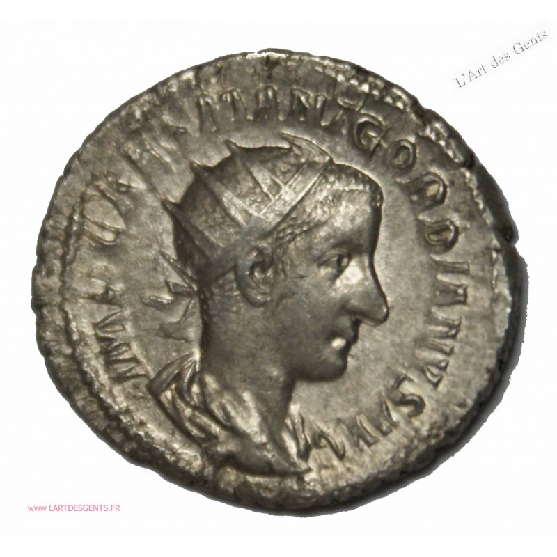 Antoninien GORDIEN III, P M TR P II COS P P. TTB 3.30grs RIC. 54, 239 ap J.C , lartdesgents.fr