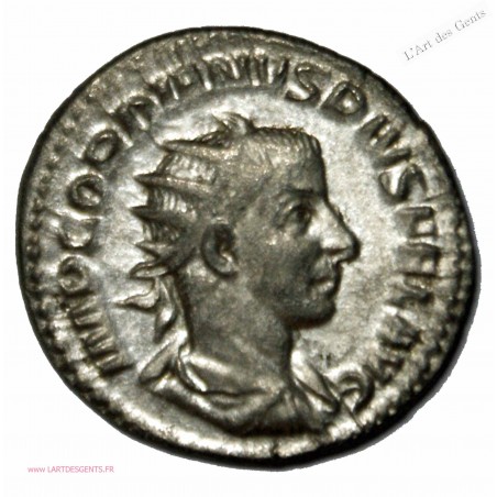 Antoninien GORDIEN III, AEQVITAS AVG. TTB 4.65grs RIC. 63, 240 ap J.C , lartdesgents.fr