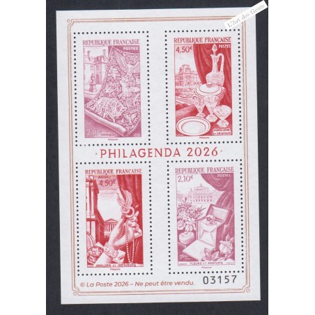Bloc Philagenda 2026 - Issu du l'agenda philatélique 2026 n°4027 - Neuf** - lartdesgents.fr