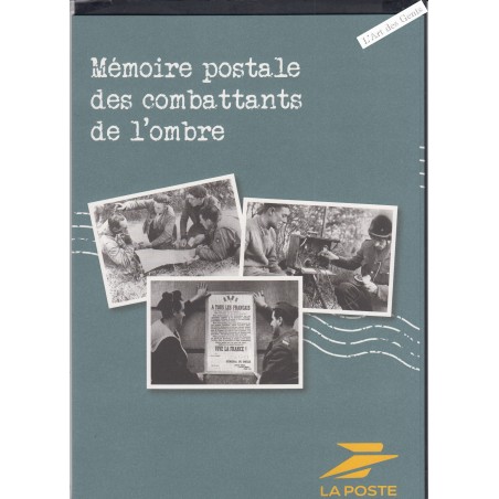 Livret Mémoire Postale combattant de l'ombre sous blister - avec bloc numéroté  - lartdesgents.fr