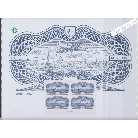 Affiche AFF 91A - Avion Survolant Paris - Salon Paris Philex 2022 -  Neuf** - lartdesgents.fr
