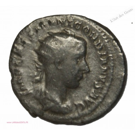 Antoninien GORDIEN III, P M TR P II COS P P. TB+ 2.62grs RIC. 54, 239 ap J.C , lartdesgents.fr