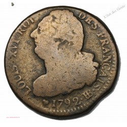 2 sols 1792 BB Français TB , lartdesgents.fr