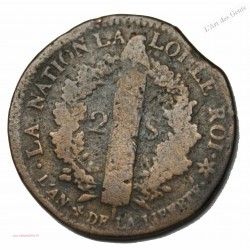 2 sols 1792 BB Français TB , lartdesgents.fr