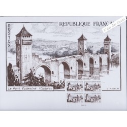 Affiche Le Pont Valentré (Cahors) - 2023 - sous blister - Neuf** lartdesgents.fr