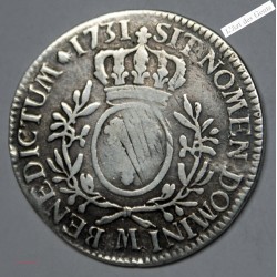 ECU LOUIS XV 1731 M TOULOUSE TB , lartdesgents.fr