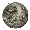 Médaille argent, Japonaise agenouillée,  Horticulture par A.rivet, lartdesgents.fr