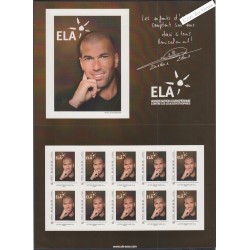 COLLECTOR TIMBRES  ZINEDINE ZIDANE 2010 - AUTO ADHESIFS - NEUF** lartdesgents.fr