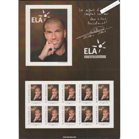 COLLECTOR TIMBRES  ZINEDINE ZIDANE 2010 - AUTO ADHESIFS - NEUF** lartdesgents.fr