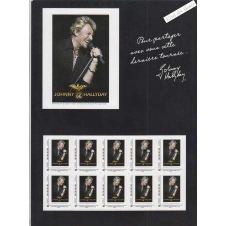 COLLECTOR TIMBRES JOHNNY HALLIDAY TOUR 66  - AUTOADHESIFS - NEUF** lartdesgents.fr
