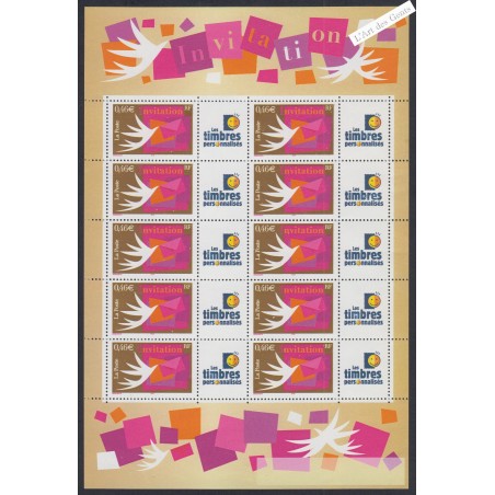 Feuillet personnalisé - n°3479A - logo  T.P.P.  - Neuf**  - lartdesgents.fr