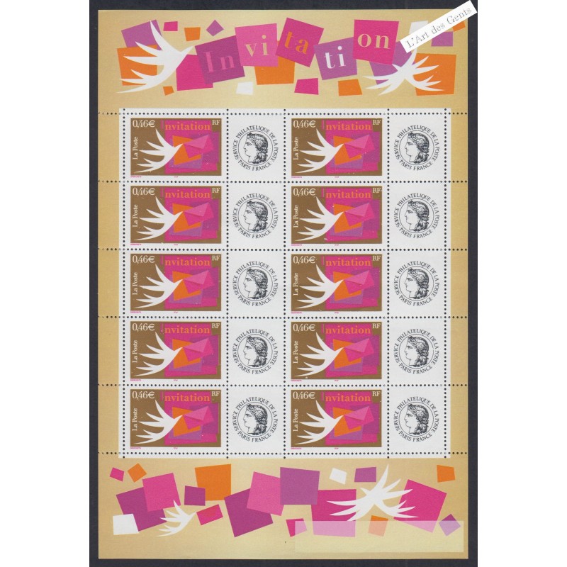 Feuillet personnalisé - n°3479A - logo  Cérès  - Neuf**  - lartdesgents.fr