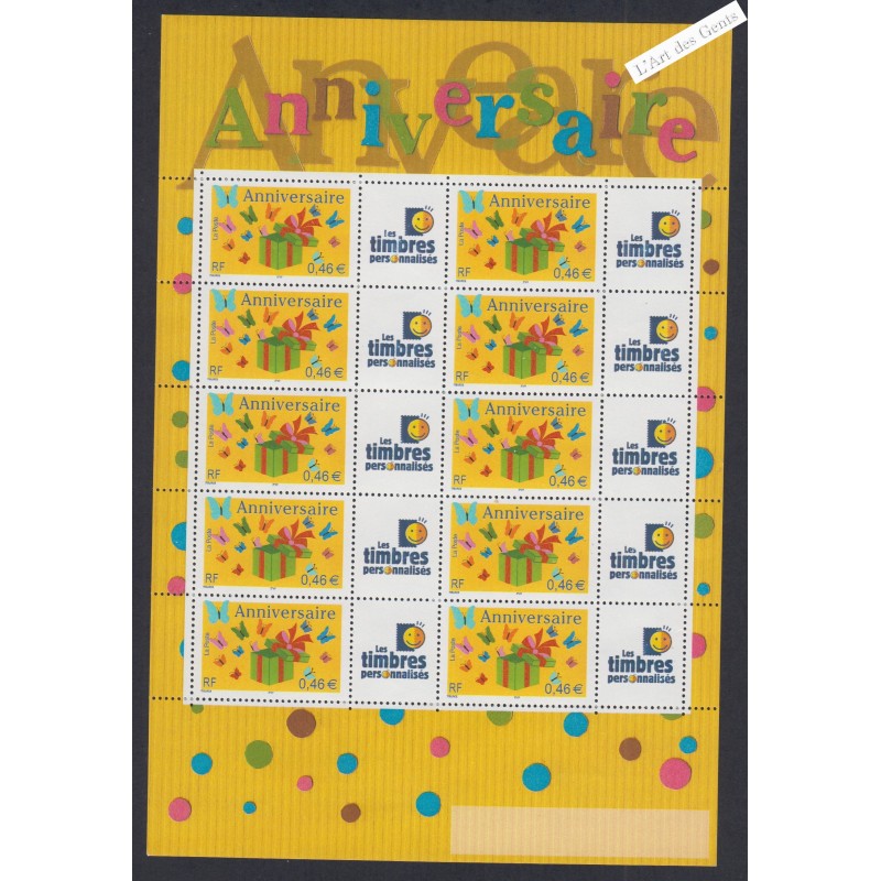 Feuillet personnalisé - n°3480A - logo  T.P.P.  - 2002 - Neuf**  - lartdesgents.fr