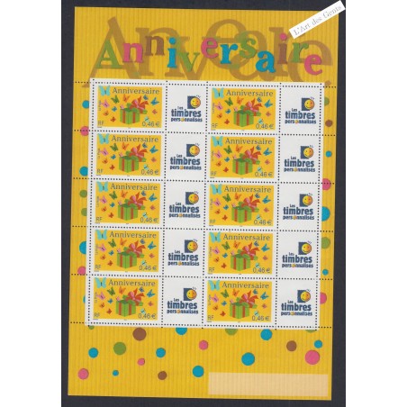 Feuillet personnalisé - n°3480A - logo  T.P.P.  - 2002 - Neuf**  - lartdesgents.fr