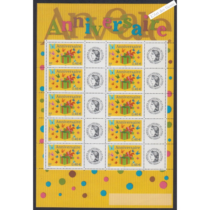 Feuillet personnalisé - n°3480A - logo  Cérès  - 2002 - Neuf**  - lartdesgents.fr