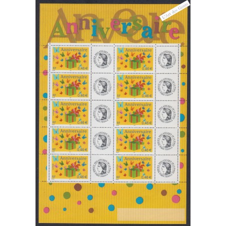 Feuillet personnalisé - n°3480A - logo  Cérès  - 2002 - Neuf**  - lartdesgents.fr