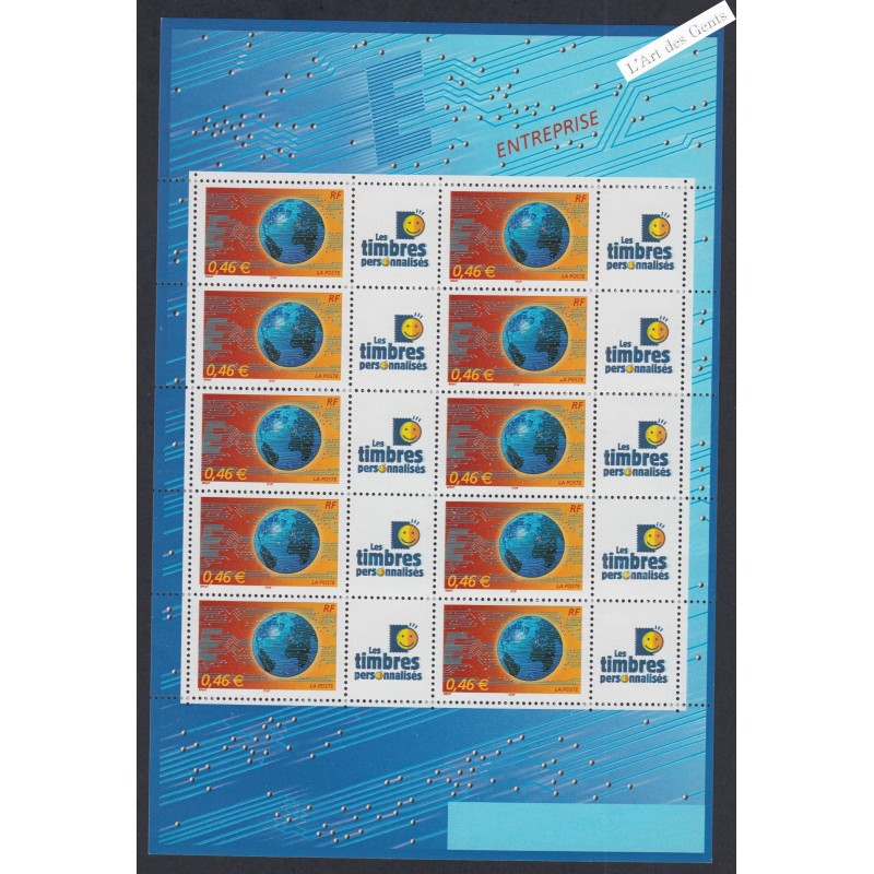 Feuillet personnalisé - n°3532A - logo  T.P.P.  - 2002 - Neuf**  - lartdesgents.fr