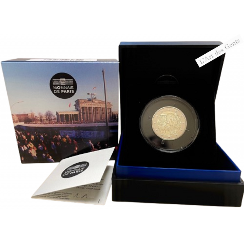 Coffret 2 euro 2019 Chute du mur de Berlin - BE Belle Epreuve PP Proof FS, lartdesgents.fr
