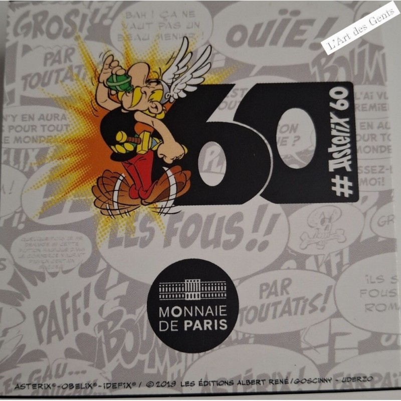 Coffret BE 2 Euro - ASTERIX - 60 ANS 2019, lartdesgents.fr